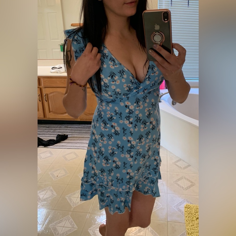 Floral Blue Dress